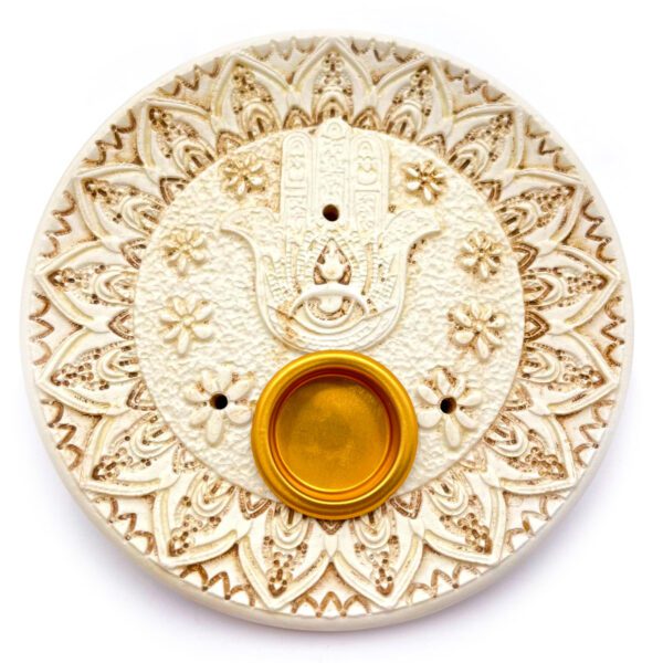 Hamsa ranka - balta smilkalinė (Hamsa hand)
